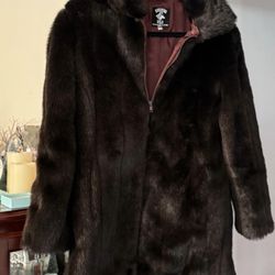 Faux Fur Coat – Like New (Size M)
