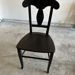 Black Wood Chairs - Made In Italy, Set Of 3