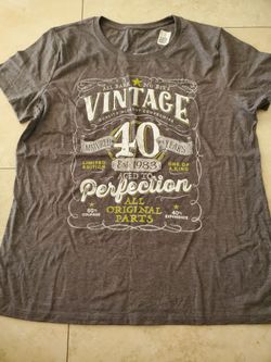 Vintage 40th Birthday Aged to Perfection  T-Shirt L