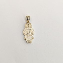 10kt Real Gold Labubu Pendant 