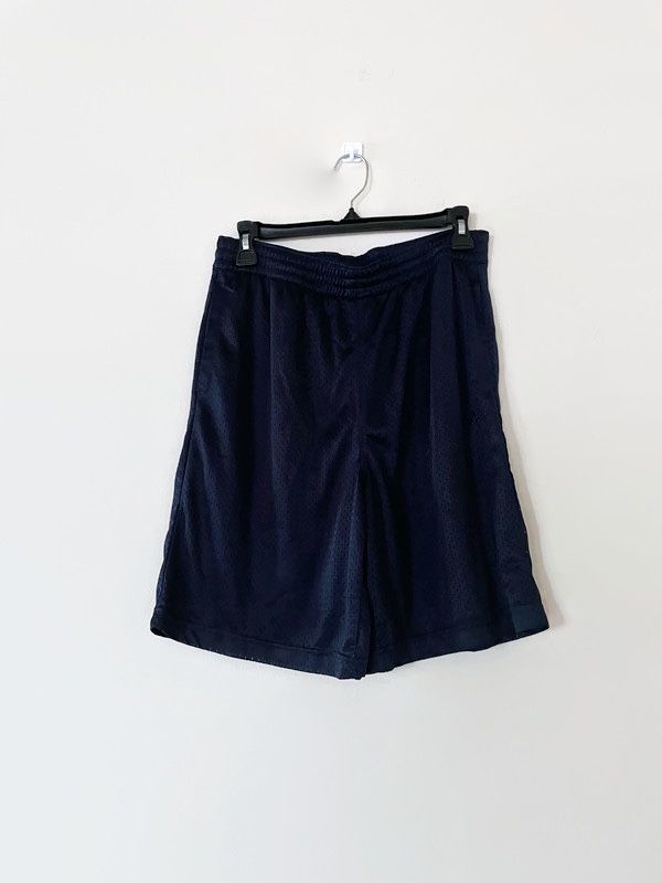 Classic Polyester Shorts, Navy Blue Athletic Shorts 