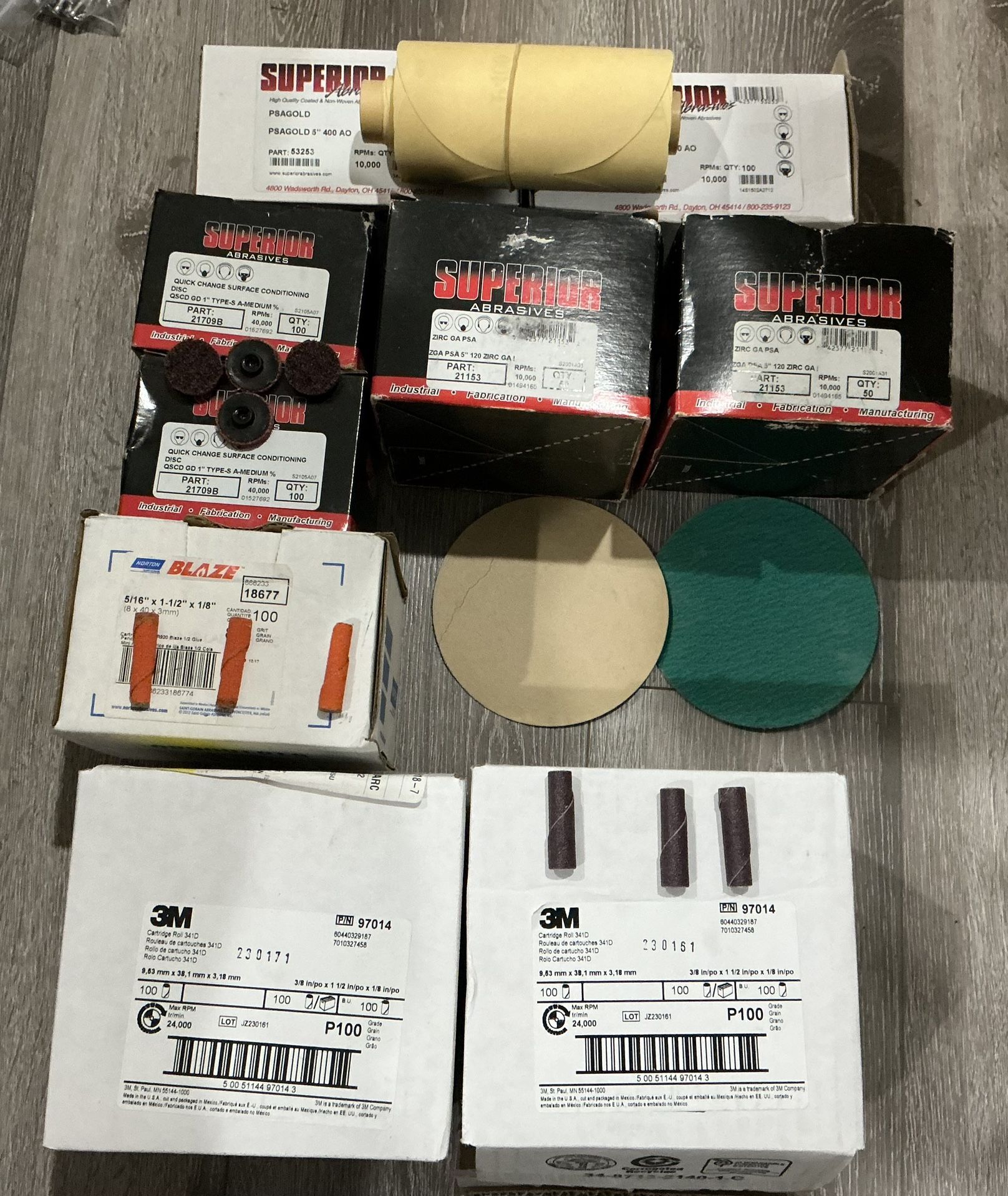 SANDING CARTRIDGE ROLLS QUICK CHANGE DISCS GRINDING SANDING DISCS