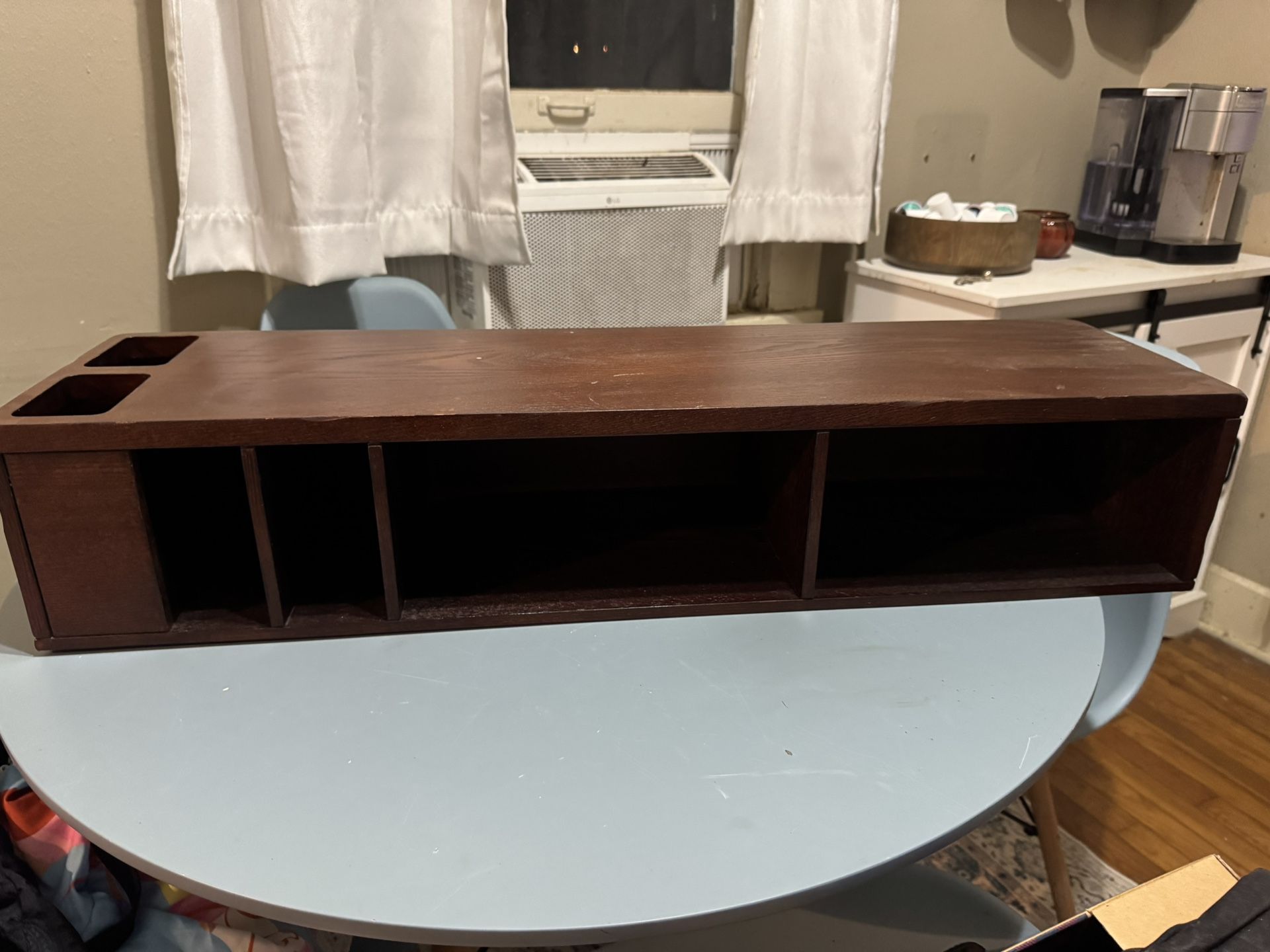 World Market Solid Wood Desk Organizer