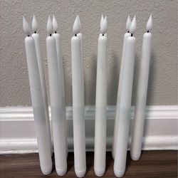 11-Pack Flameless Taper Candles – LED Candlesticks with Remote & Timer (White)