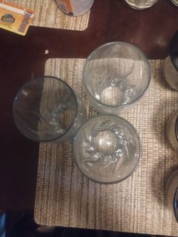 Clear Glass Drinking Glasses Set of 3