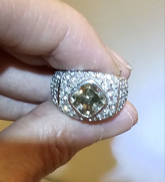 Will Trade For House GIA CERTIFIED 4.04ct Diamond 950 Platinum Ring Fancy Yellowish Brown Diamond Ring