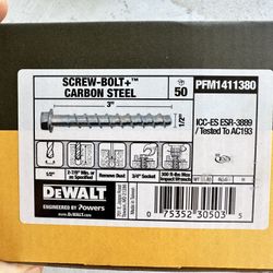 Dewalt Screw Anchors