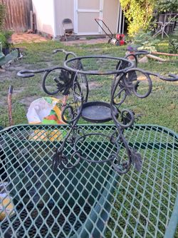 Wrought iron candle holder