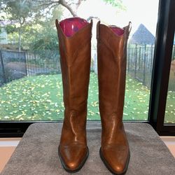 VINTAGE WHITE MOUNTAIN Womens Supple Leather Cowboy Boots sz 8