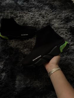 Balenciaga Speed Trainer Sneakers Black Green
