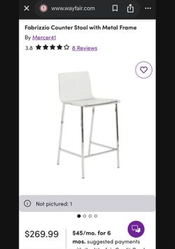 Counter Height Acrylic Stools (4)