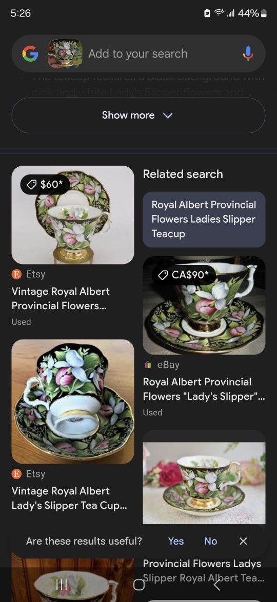 Vintage Floral Tea Cups.
