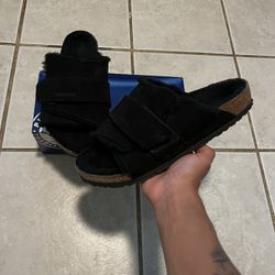 Black Birkenstock Arizona Kyoto Slides 