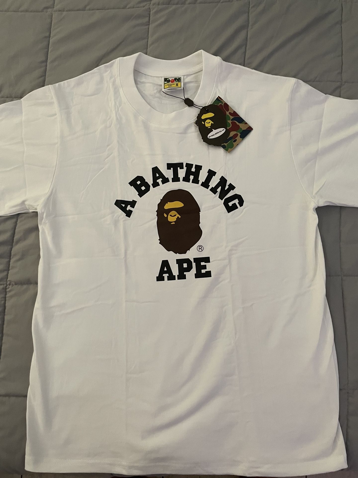 Bape Shirt Size Medium College White