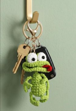 Crochet Frog Keychain
