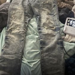 Mall Stacked Jeans 38 32 