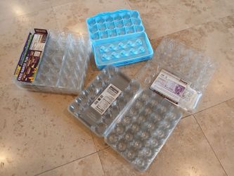 Various egg cartons, egg trays
