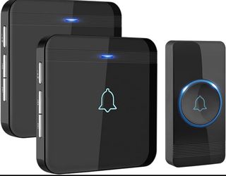 AVANTEK Wireless Doorbell, D-3B Waterproof Door Chime Kit Operating at over 1300 Feet with 2 Plug-In Receivers