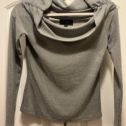 BANANA REBUPLIC SILVER SPARKLY SHIRT