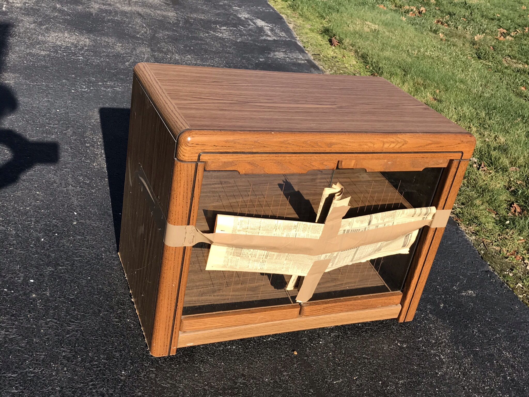 Glass Door Cabinet / TV Stand