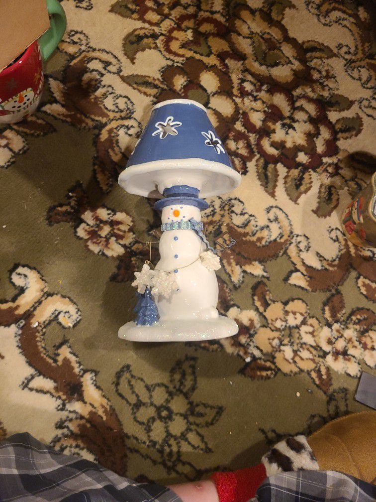 Christmas Snowman Lantern Tealight 