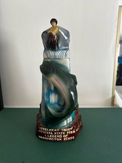 Steelhead Trout Washington State Ceramic Decanter