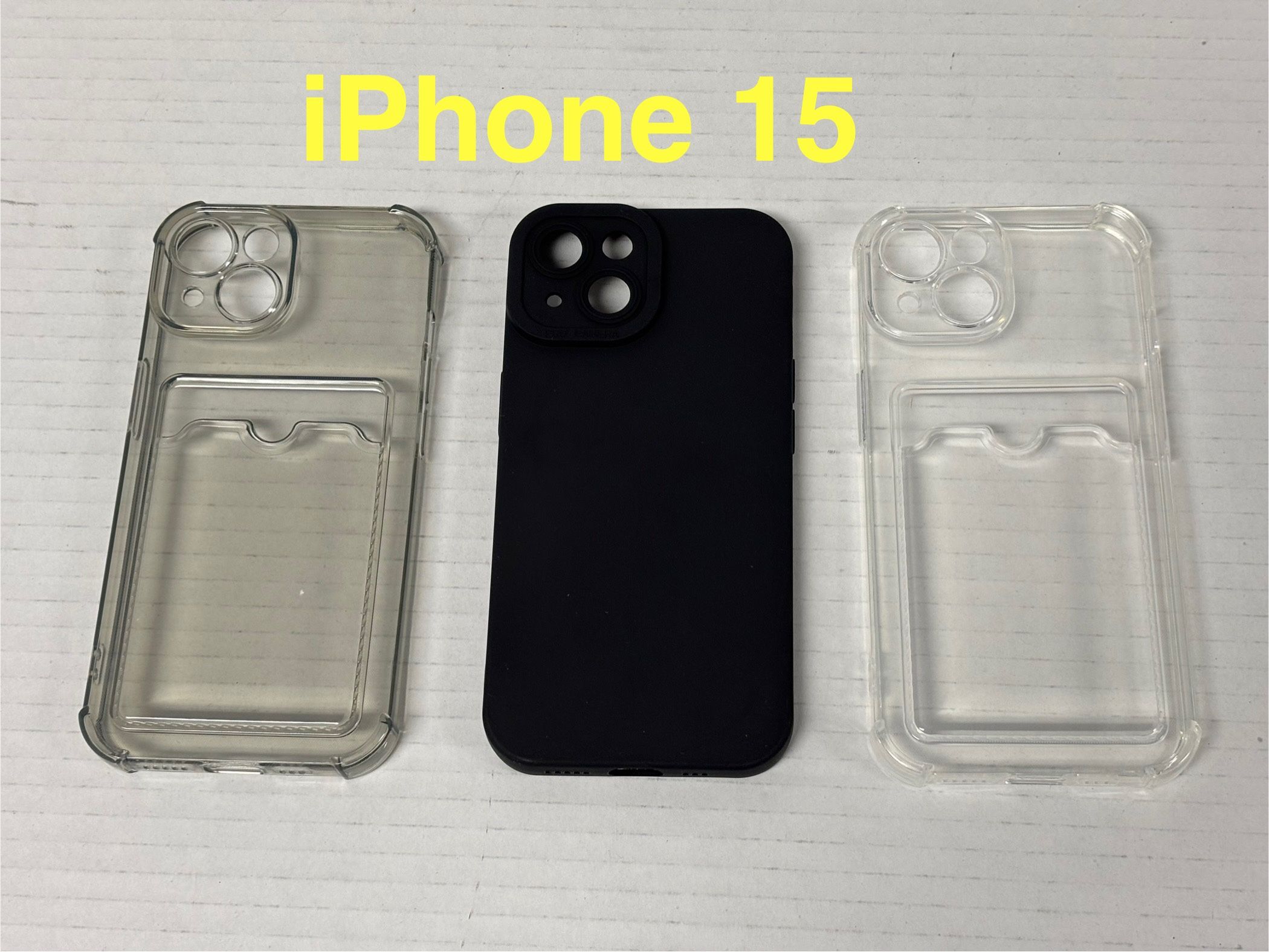 iPhone 15 Cellphone Cases New, Black Cases, Clear, Floral Case