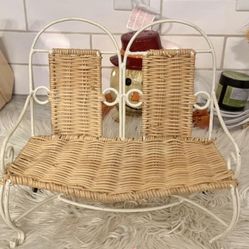 Vintage Doll or Bear Metal Furniture Settee Bench