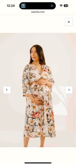 floral maternity gown