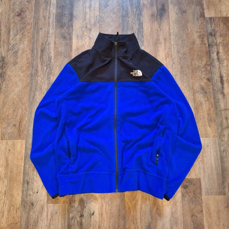 The North Face Fleece Zip Up Lightweight Jacket blue and Black Men's