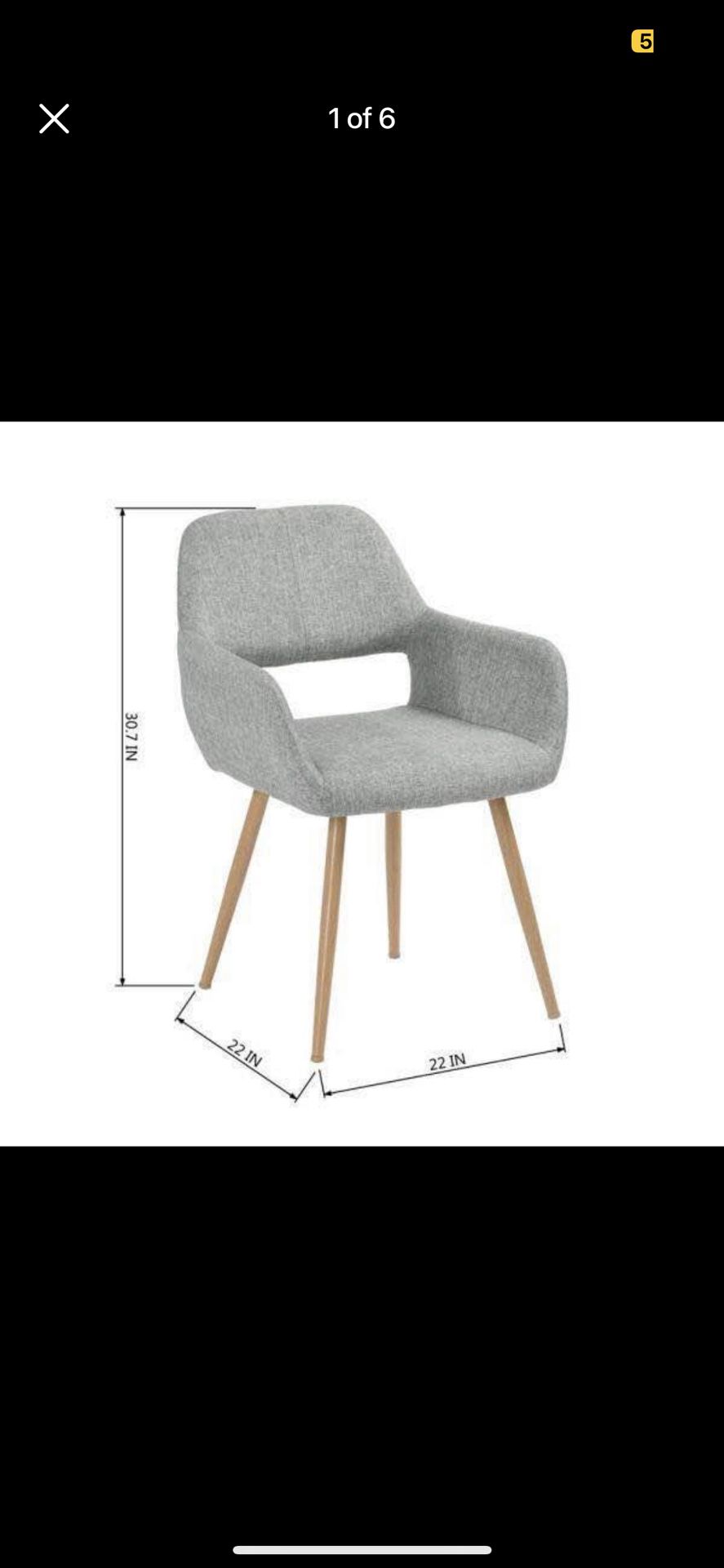 Cromwell Grey Fabric Upholstered Arm Dining Chairs
