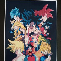 Goku All Forms Print