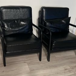 2 Black Executive Chairs $45