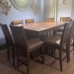 dining room with 8 chairs