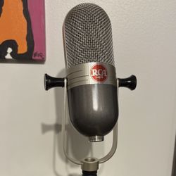 Working RCA 77 Tribute Clone Copy Faux Ribbon Pill Microphone W/ Stand PLZ READ!