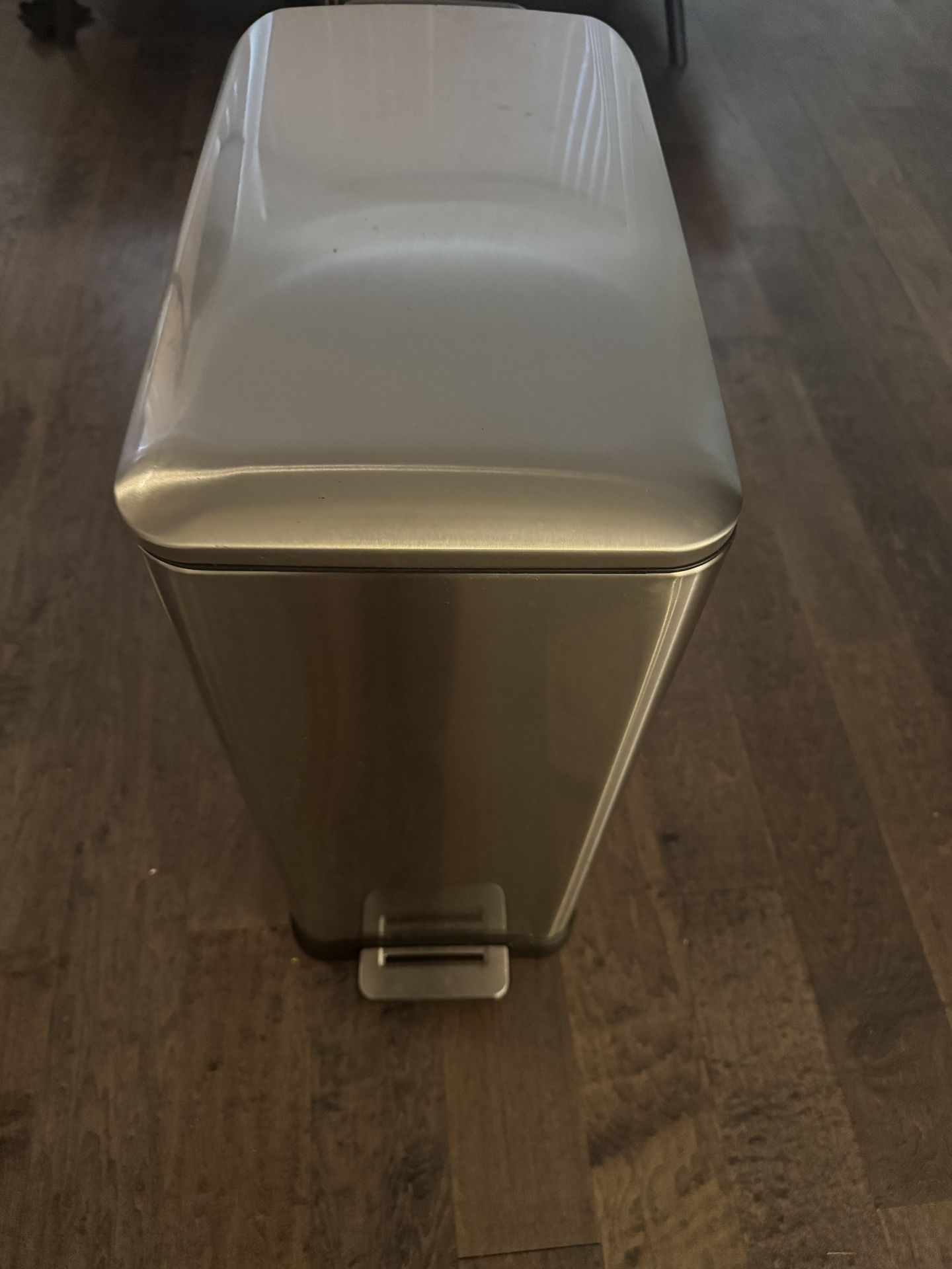 13 Gallon Slim Kitchen Trash Can with Dual Compartments Stainless Steel