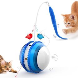 Cat Toys for Indoor Cats, Innovative Interactive Cat Toy Ball with Bird Chirping, USB Rechargeable Automatic Exercise Rolling Cat Toy for Bored Indoor