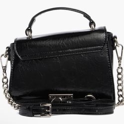 Steve Madden Black Small Tote Purse Bag 
