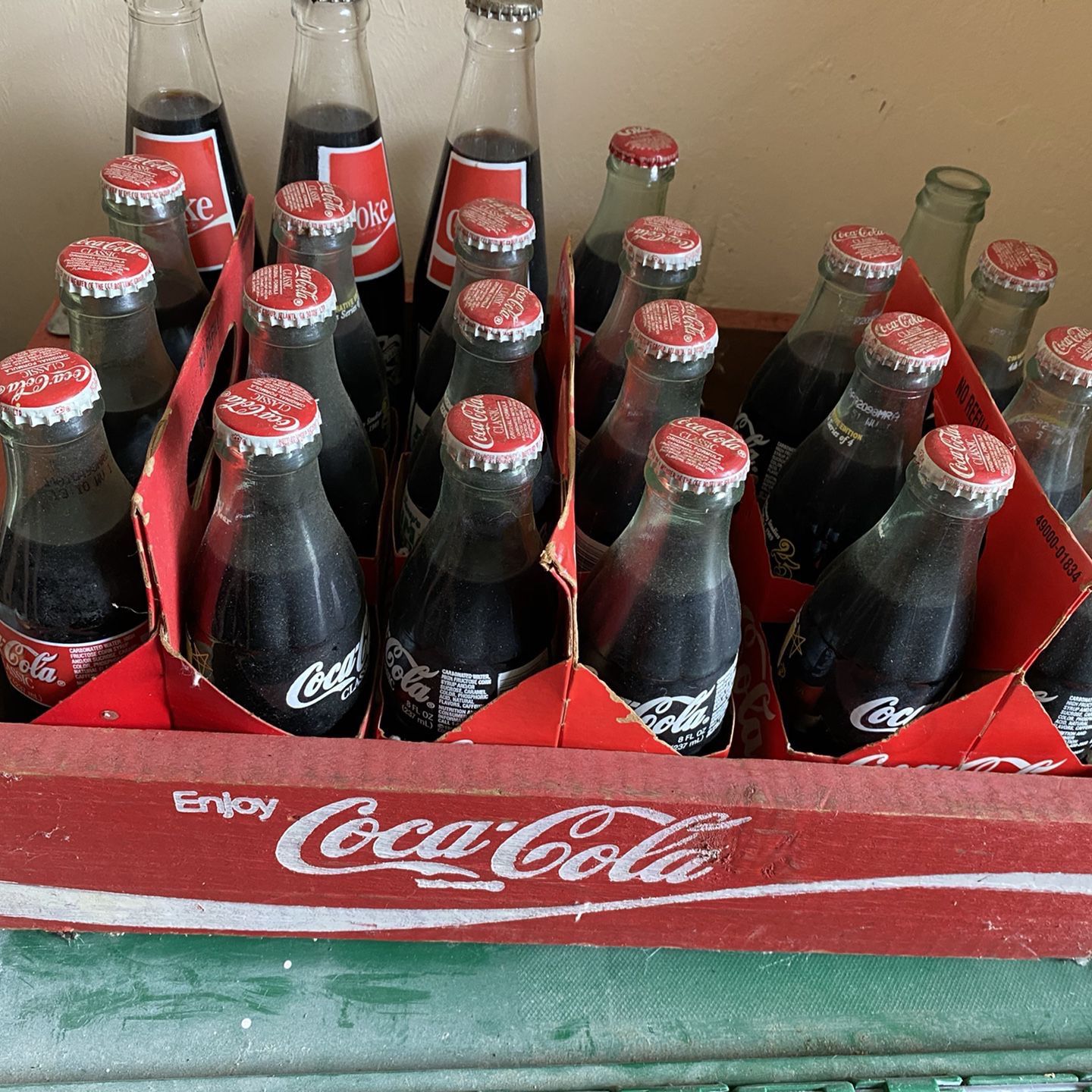 Coca Cola Crate W/ Rare Bottles