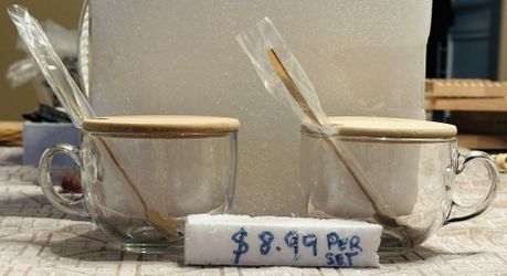 Thick Glass Cereal Bowls - Set Of 2 