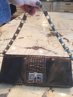 Kooba shoulder bag in metallic brown/gray