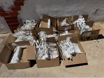White Plastic Clothes Hangers