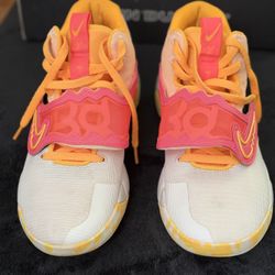 Kevin Durant KD Size 10 White/Hot Punch-laser Orange Basketball Shoes