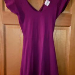 Size Medium Purple Open Back Dress