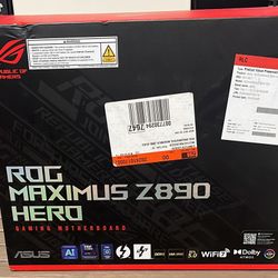 ASUS ROG Maximus Z890 Hero Intel LGA 1851 ATX DDR5 WIFI7 gaming motherboard Open Box  1 piece  $400 open box
