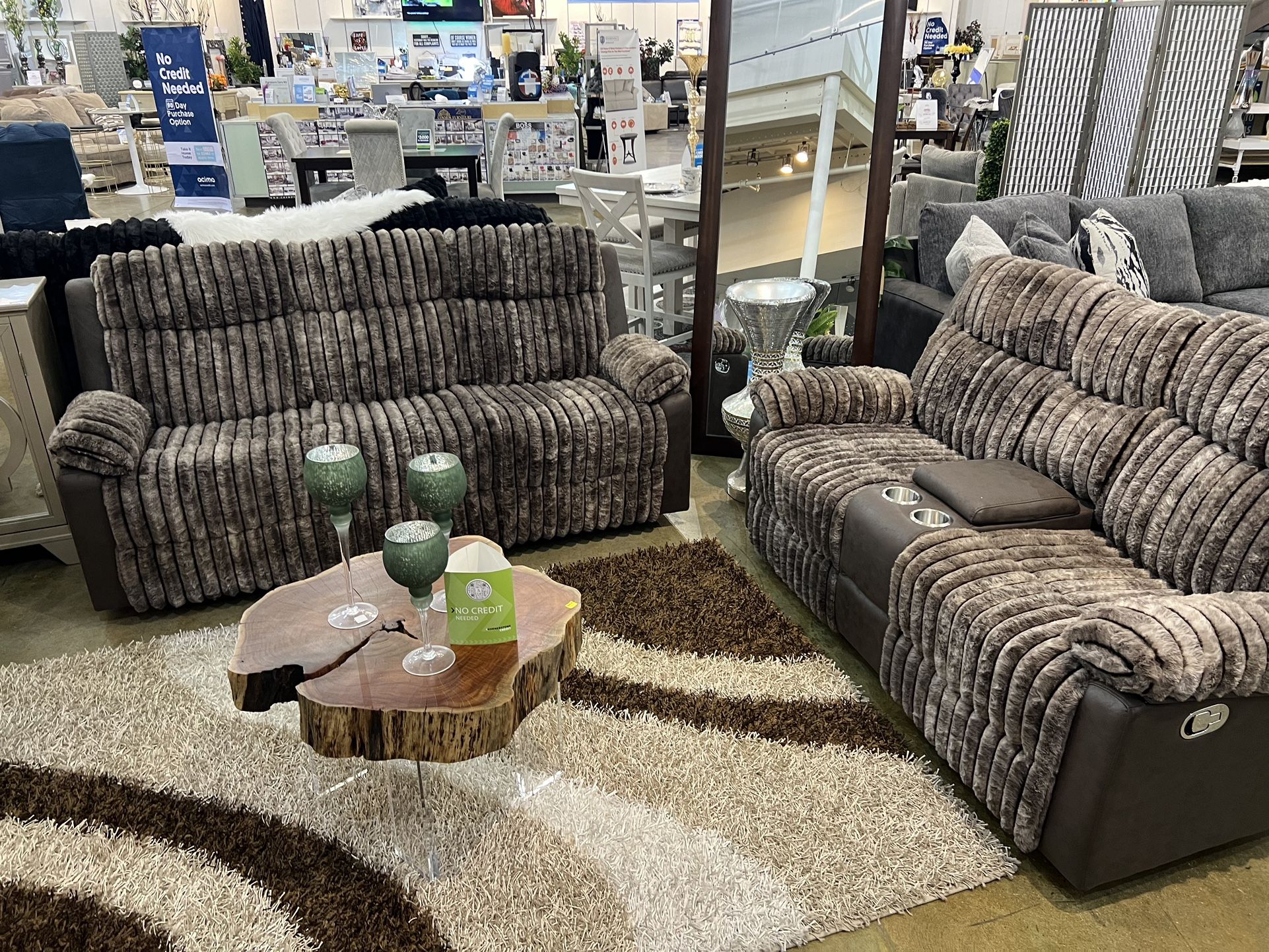 RECLINING SOFA & LOVESEAT
