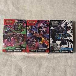 Pokemon Shrouded Fable , Destined Rivals , Black Bolt Sealed Booster Bundles