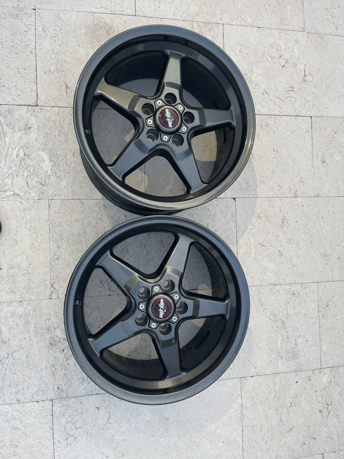 Drag racing Race star Wheels Racer Metallic Gray, Rear only 17x9.5