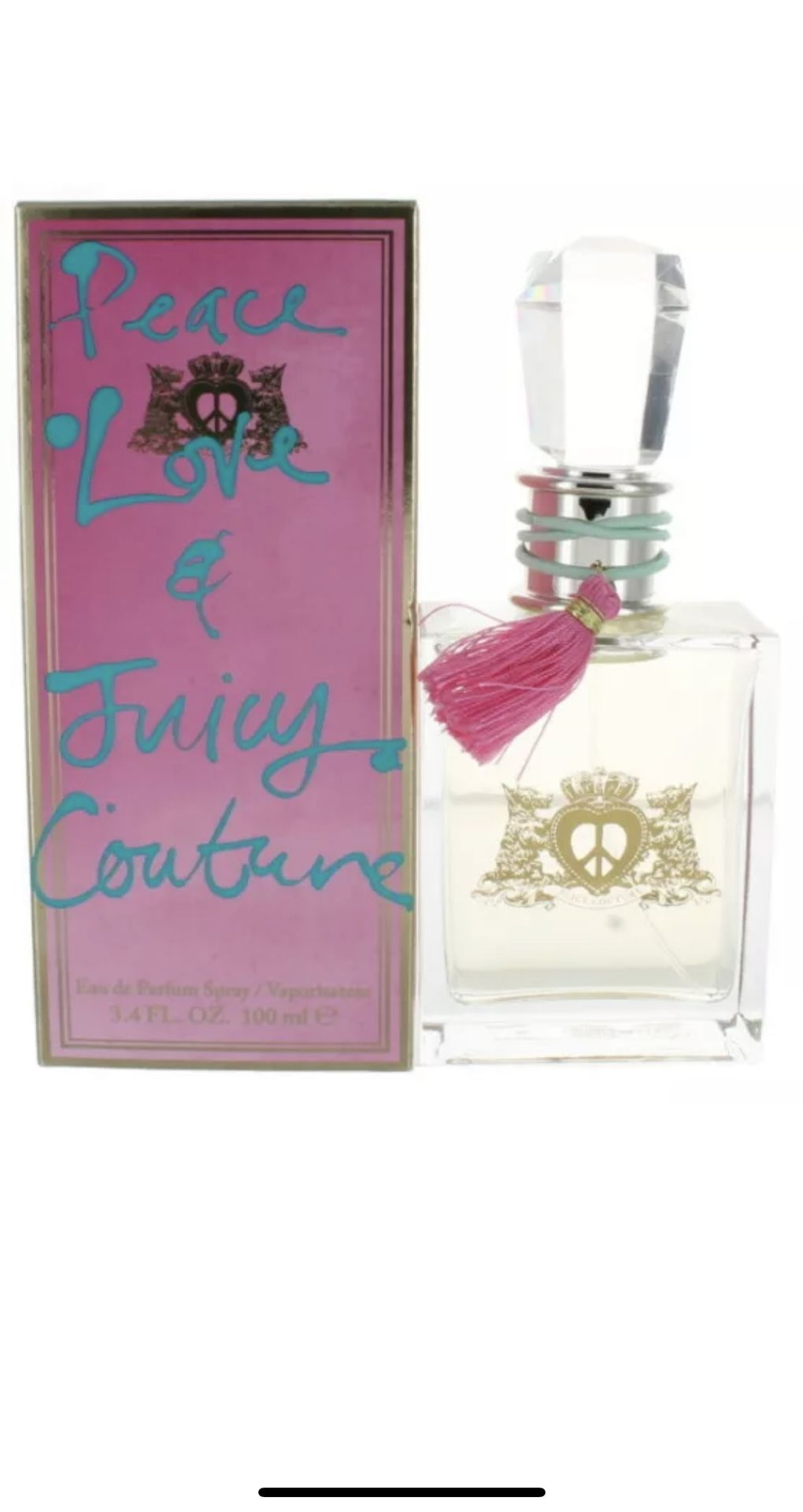 Peace Love by Juicy Couture for Women EDP Perfume Spray 3.4oz New in Box