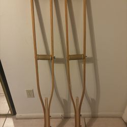 Pair Of Walking Crutches (Muletas) 